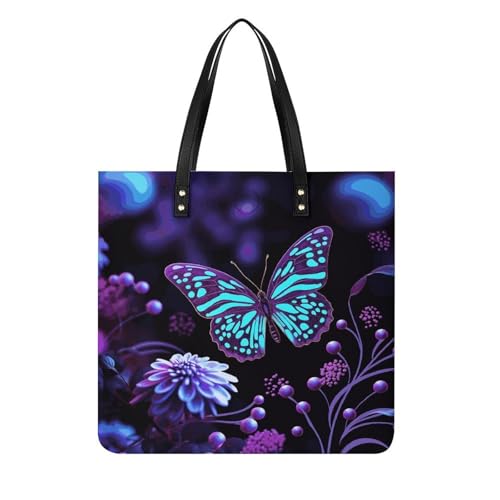 Grand sac fourre-tout violet en similicuir, cadeau idéal pour femme