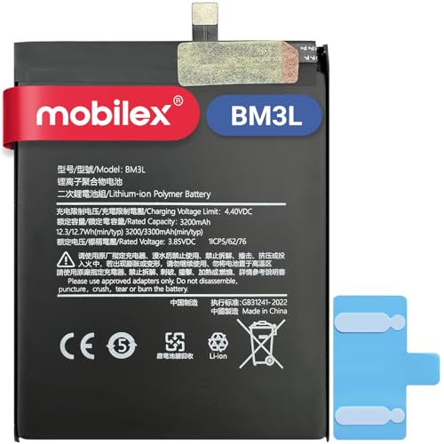 MOBILEX® Batería BM3L para Xiaomi Mi 9 | Interna Repuesto | 3300mAh - OEM | Capacidad Original