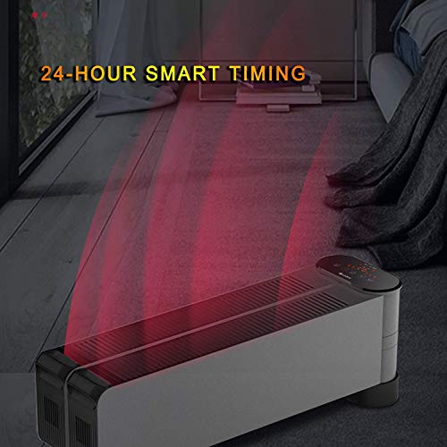 Ventilatorkachel plug-in heater,Elektrische Plint Convector Ventilatorkachel plug-in heaterthermostaat Digitale Timer Voor Thuis/Serre - Plintradiator Met Anti - Afbeelding 4