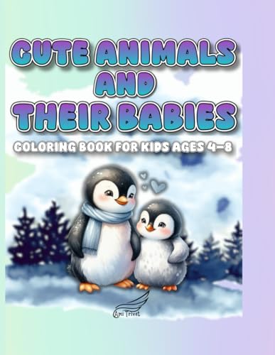 Cute Animals And Their Babies Coloring Book for Kids Ages 4–8: 40+ Easy, Fun, And Stress-Relief Illustrations Of Wild And Domestic Mothers And Their Young Together image 2