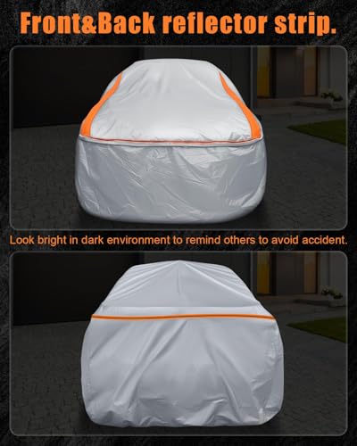 Image of Full Enclosed SUV Car Cover Universal Fit for Wrangler 4 Door /Grand Cherokee,Outback,BMW X5,Lexus RX350,4Runner /Highlander,Pilot,Audi Q5,Macan /Cayenne,Model y,Equinox,Edge,Infiniti QX50 /55,MDX