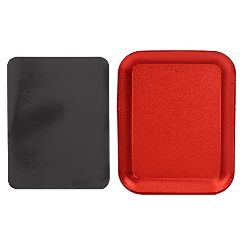 Lybunair Magnetic Parts Tray Set Magnetic Parts Bowl Small Parts Organizer for Stocircle Nuts and Bolts (Screws not included) (Red)
