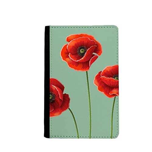 Fleurs rouges coquelicot étui de voyage protège-passeport anti-usure