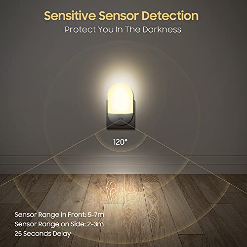 Luce Notturna Bambini, Luce Notturna LED Plug-and-Play Automatica Con Sensore Crepuscolare, Luce Notturna da Presa per bambini per Cameretta, Soggiorno, Garage, Bagno, Corridoio, Bianco Caldo - Image 5