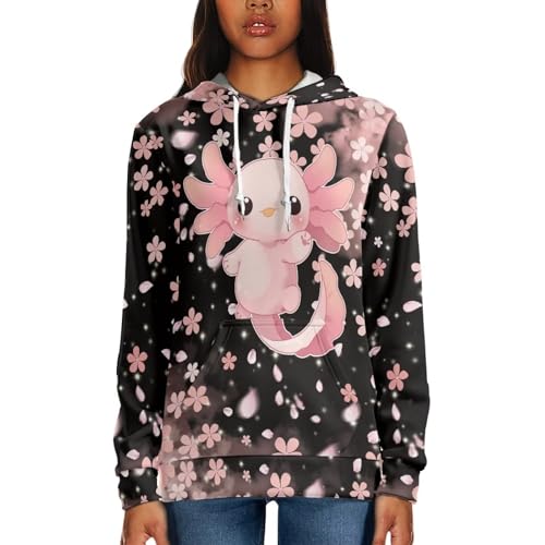 WELLFLYHOM Drawstring Hoodies Cute Long Sleeve Fashion Sweatshirts for Women Teen Girls Hooeded Pullover Size XS-4XL3