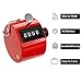 HZXSDEG 6 Pack Counter Clicker 4-Digit Number Count, Handheld Mechanical Counters Clickers Pitch Counter for Coaching, Knitting, People, Lap, Fishing, Golf, Toddler & Fidget（6 color You can choice