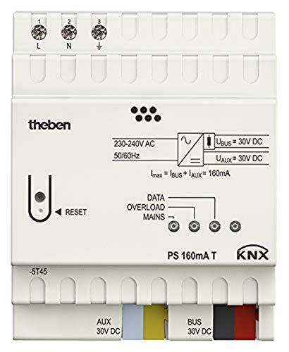 Alimentation KNX 160mA T module rail DIN pour gestion éclairage et chauffage