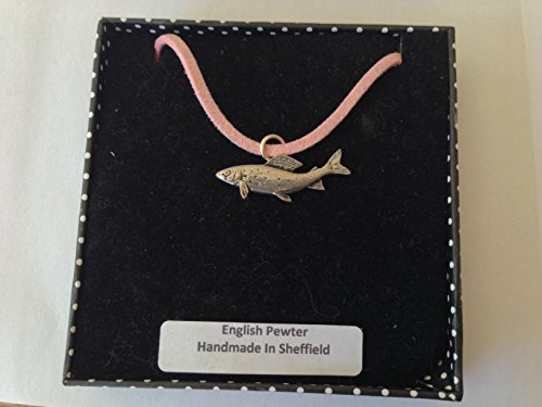 Pendentif F8 Grayling étain collier cordon rose hypoallergénique