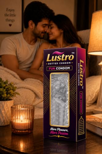Image of Textured Condoms Pack of 4 - Ribbed, Dotted & Studded Design, Lubricated Natural Latex, Comfortable Secure Fit Protection for Men