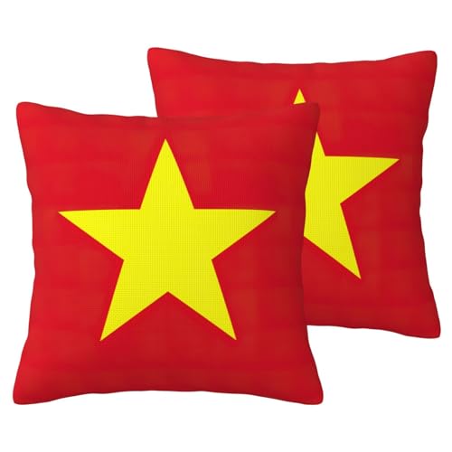 Housse de coussin drapeau vietnamien EdWal : protège et décore