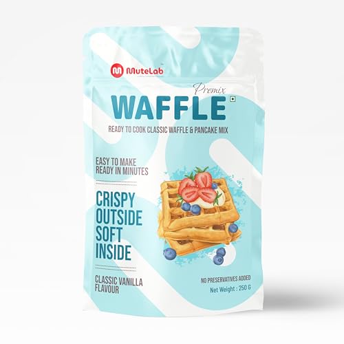 Image of Mutelab Waffle & Pancake Premix, Vanilla Flavor, 250g