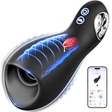 Sex Spielzeug für die Männer Masturbator, Elektrischer Masturbieren für Männer mit 5 Zungenleckmodi Hohler Ring, 3IN1 Penis Vibrator Sexspielzeug 360° Umwickeln Penistrainer 10 Vibrationsmodi Sex Toys
