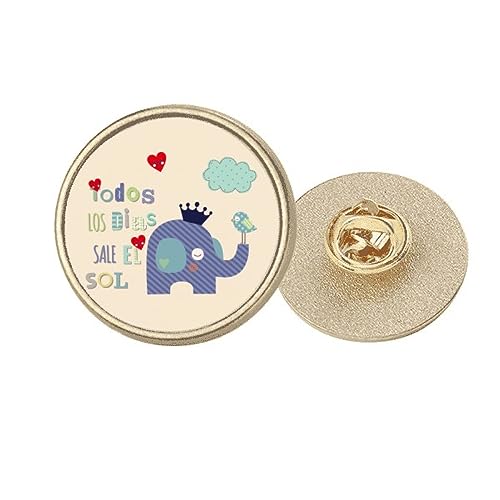 Broche couronne éléphant en métal doré idéale pour sublimer une veste de soirée