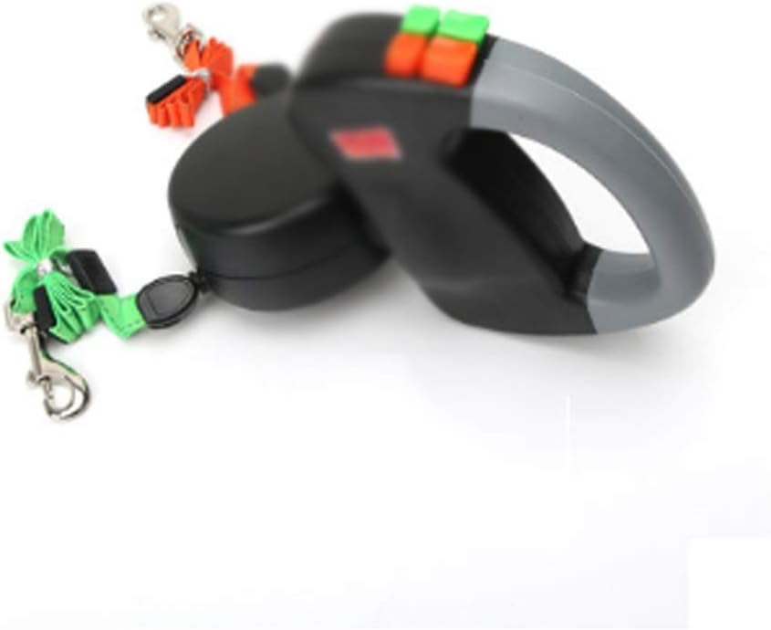 Towing Rope one Tow Two Walking Rope Anti-Knotting Automatic Telescopic Medium and Large Chain Double-Ended Rope (B)