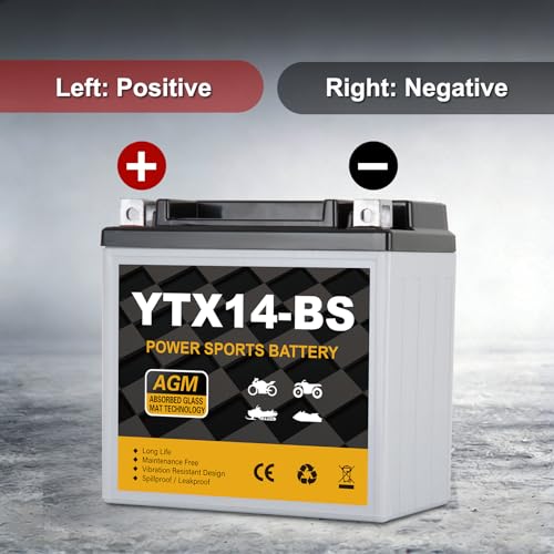 Daakmax YTX14-BS 220 CCA Battery