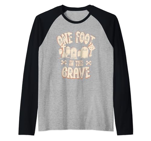 Leg Amputee One Foot In The Grave Missing Leg R I P Raglan Baseball Tee