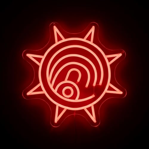 Image of Wasteland Cleaner Symbol Neon Sign - 33x33cm Red LED Wall Art, Graffiti Style inchTrash Hunter inch Emblem for Gamer Room, Manga Fan Decor, Anime Style Night Light