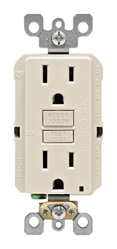 Leviton R06-GFNT1-0KT 15 Amp Light Almond SmartlockPro Self-Test GFCI
