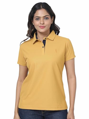 Image of STELLERS Women's Premium Polo T-Shirt, Regular Fit | Odour Resistant | Wrinkle Free | Quick Dry | Stretchable | Lightweight | Breathable | Sustainable | Anti-Static | Feather Touch Feel