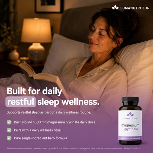 Luma Nutrition Magnesium Glycinate 500mg, 60 Vegan Capsules — view 4
