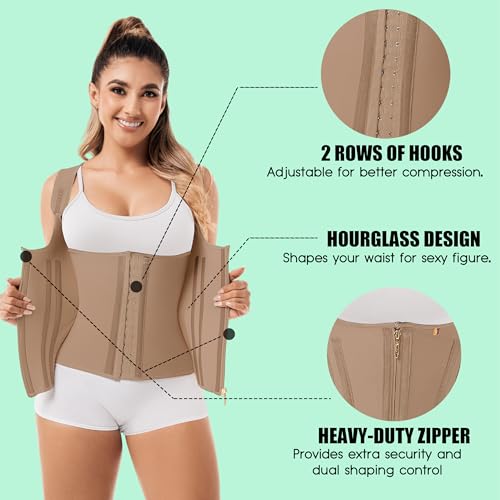 Image of LadySlim REAL COLOMBIAN Fajas Colombianas Reductoras LATEX Chaleco Vest Waist Trainer Cincher Workout Girdle