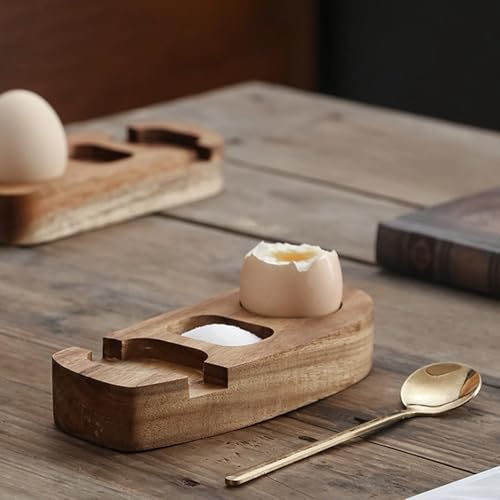Wooden Egg Serving Tray, na jajka, na jajka, 1.18 w stojaku na neatly holding soft boiled jaj naturalnych, drewnianych stołów do serwowania akcesoriów do użytku domowego w mieszkaniu w