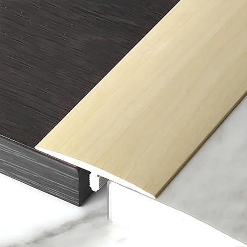 Tira de Transición de Piso De PVC, Perfil En T, Tira de Umbral Autoadhesiva, Para Umbrales de Puertas Y Suelos de Conexión de Baldosas Laminadas(Beige,90cm)