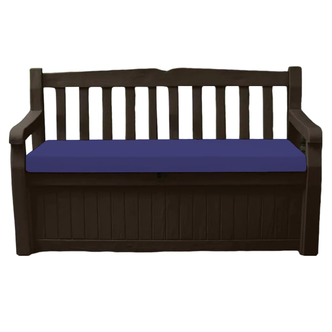 A ATH COLLECTION Waterproof Garden Bench Cushion Seat Pad Only fit for Iceni Outdoor Garden And Eden Storage Box 128x50x5cm Lightweight Durable Cushions (Purple) โ image 1