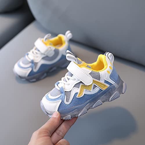 Kids LED Sneakers for Boys Hook&Loop Low Light Up Shoes LED Girls USB Recharging Breathable Sport Walking Shoes2