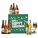 Belgian Craft Beer Hoppy Christmas Set with Glass – 8 Beers with Glass &amp; Mr Filberts Snacks | Premium Belgian Ale Selection | Festive Craft Beer Gift for Him or Her