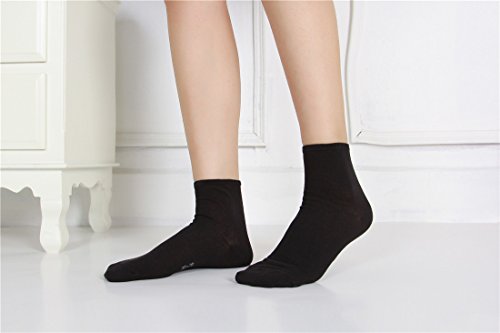 Image of EABERN Womens Thin Cotton Socks,Soft Breathable Casual Above Ankle Crew Socks 6 /9 /12 Pairs