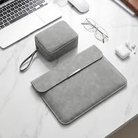 Graue Notebook-Hülle 13–14 Zoll mit Zubehörfach & Klappständer – Ansicht 9
