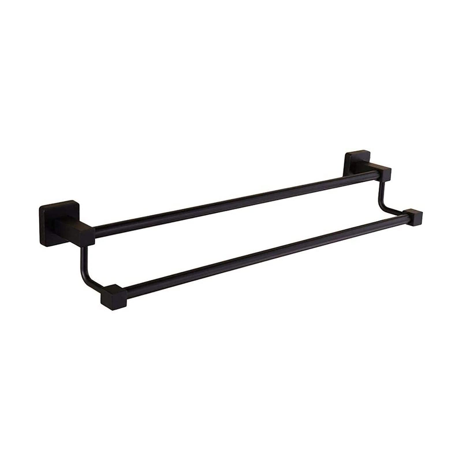 Porte-serviettes mural double 70cm chrome poli uschromé suspendu