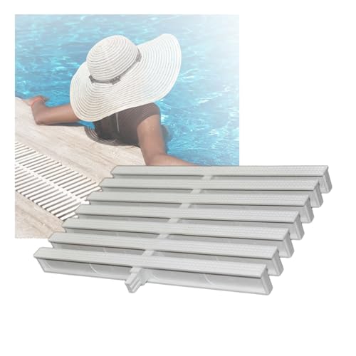 Grille de trop-plein pour piscine en T de haute résistance pour terrasse et allée, lot de 10