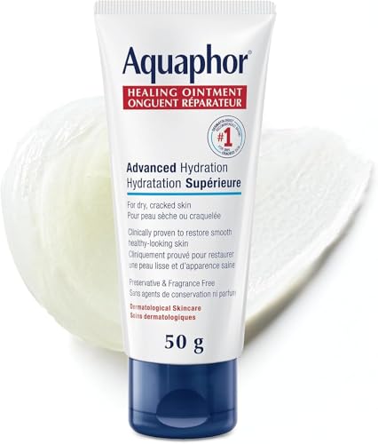 Eucerin Aquaphor Multi-purpose Healing Ointment for Extremely Dry, Cracked Skin, 50g