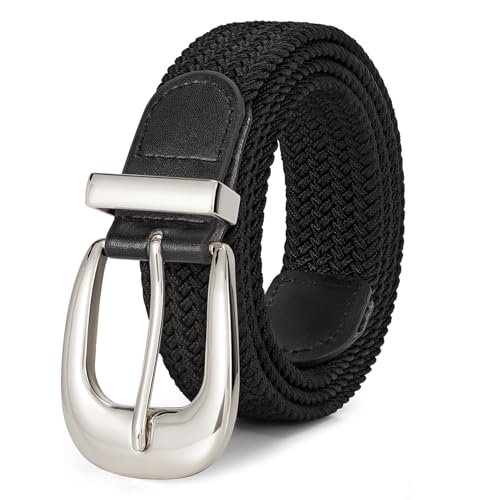 WERFORU Women Braided Belt Stretch Braided Belt for Women Braided Woven Elastic 1.3