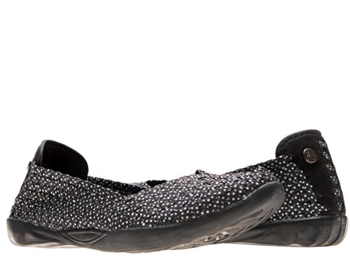 Bernie Mev Women's Braided Catwalk Black Polka Dot Flat