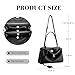 Genuine Leather Tote Bag for Women: Soft Leather Shoulder Handbags with Shoulder Strap - Ladies Satchel Crossbody Purse for Travel Work (Medium-Black)
