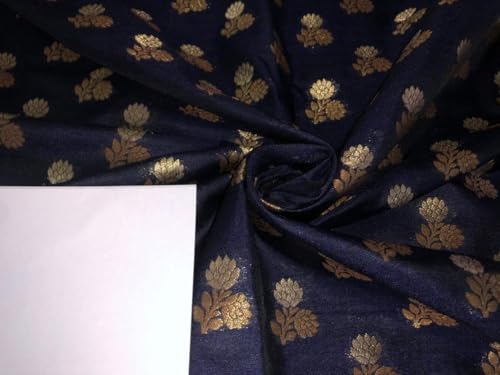 Tissu brocart en pure soie motif floral pour coudre une robe de soirée élégante