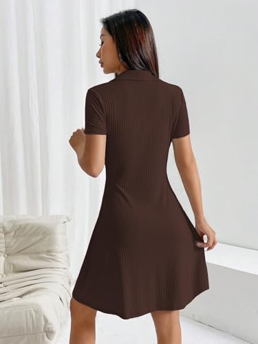 Image of TOPLOT Women's Western Dresses | Knee Length Dress | Stylish Design Fit | One Piece Bodycone | Trendy Look Styling | Easy Movement | Perfect for Casual, Outings (5237)