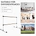 4FT/6FT Height Adjustable Double Ballet Barre, Freestanding Portable Stretching Dance Bar for Home, Heavy Duty Exercise Equipment for Kids & Adults with Anti-Slip Rubber Pads (White, 6FT-Wood)