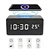 Produktbild Achort LED Wecker Digital Wecker Holz Tischuhr mit Induktionsladegeräte/Datum/Temperatur Anzeige USB-Ladegerät für Schlafzimmer Kinder