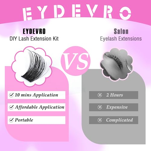 Kit extensions de cils individuels D EYDEVRO contre le mascara qui coule - 6