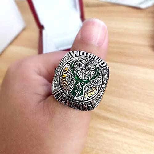 Milwaukee Championship Ring 2021 met houten kist Basketbal 'bucks' Collection Fans Gift for Men Women Kids Boys Replica Champion Ring Series - Kerst Verjaardagscadeaus - Image 6