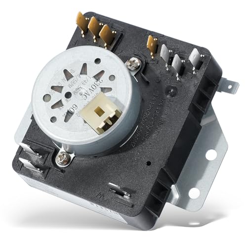 WED4815EW1 WGD4800XQ0 WED4950HW0 WED4800XQ4 WED5100VQ1 WED4800XQ0 W10185982 Dryer Timer Compatible with Maytag Kenmore Amana Whirlpool Dryer Timer Replacement 418-618-20-b5 WPW10185982VP 230VAC 60Hz