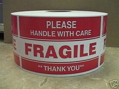 1000 3x5 Fragile Please Handle with Care Shipping Labels