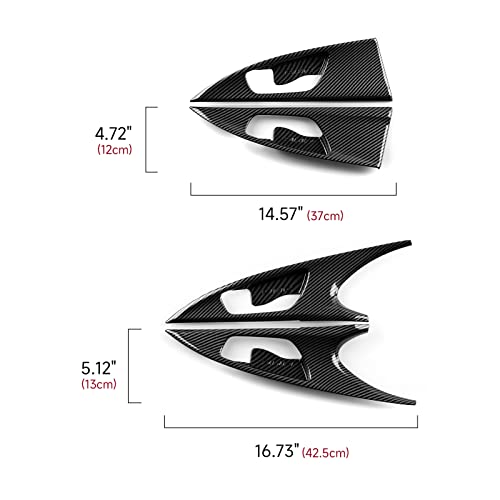 Image of Car Inner Door Bowl Decals for Honda Civic 2016-2021 10th Gen Accessories ABS Carbon Fiber Stickers, NOT for Hatchback