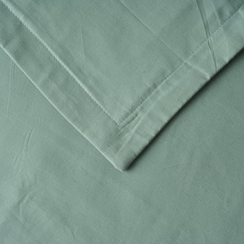Image of 100% Pure Cotton 3 Layer Dohar, Double Bed Blanket Comforter, (90''X100'' / 230X254 CM), Uni Plain, Skin Friendly Dohar, Color - Celadon Green