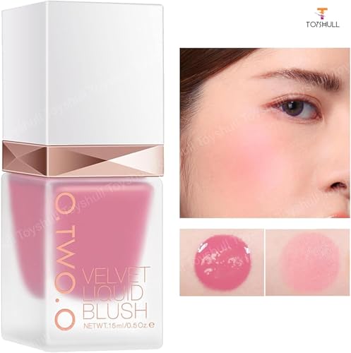 TOYSHULL O.TWO.O Liquid Blusher: Shade 1 - Pink Purple, Intense Pigmentation, Waterproof, Long-Lasting, Easy To Apply Makeup Blush, girls make up, glow up, gift - 15g... - Image 4