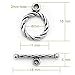 Silver Clasp Toggle Swirl Clasps Toggle Findings for Necklace Making kit 100 Set